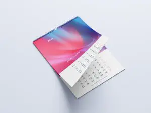 Flat 2021 Calendar Turning Page