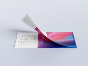 Flat Calendar Turning Page