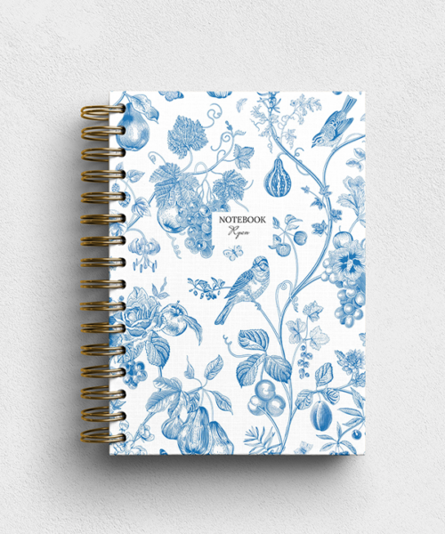 Blue Meadow Personalised Hardback Notebook - Ruled, Plain or Planner