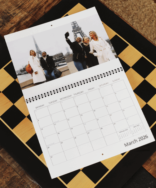 A4 Personalised Landscape Wall Calendar