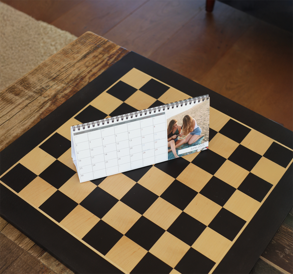 Personalised Horizontal Desk Calendar - Custom Events - Photobubble
