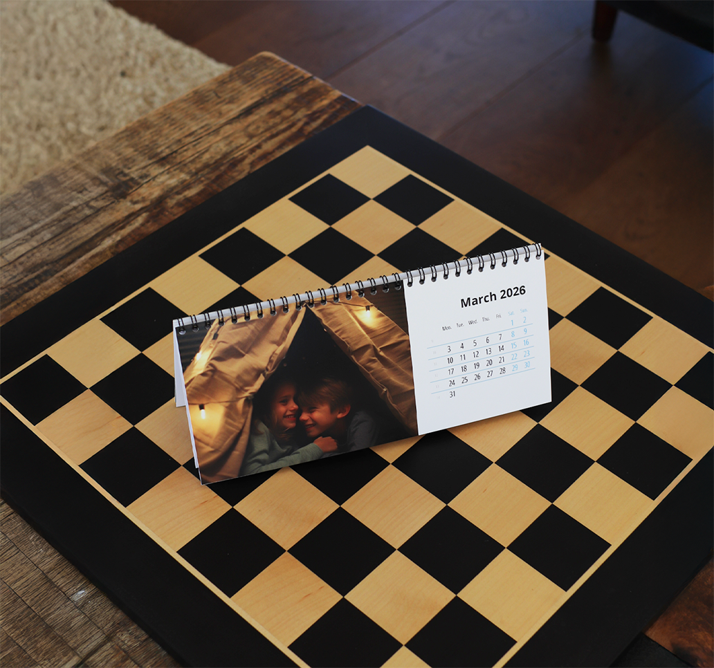 Personalised Horizontal Desk Calendar