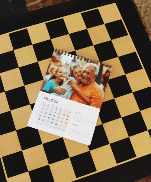 Personalised Vertical Desk Calendar