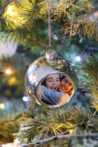 Silver Photo Bauble