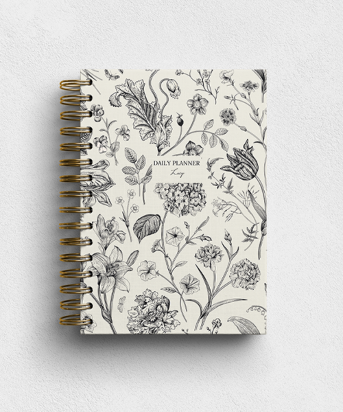 Black Meadow Personalised Hardback Notebook - Ruled, Plain or Planner