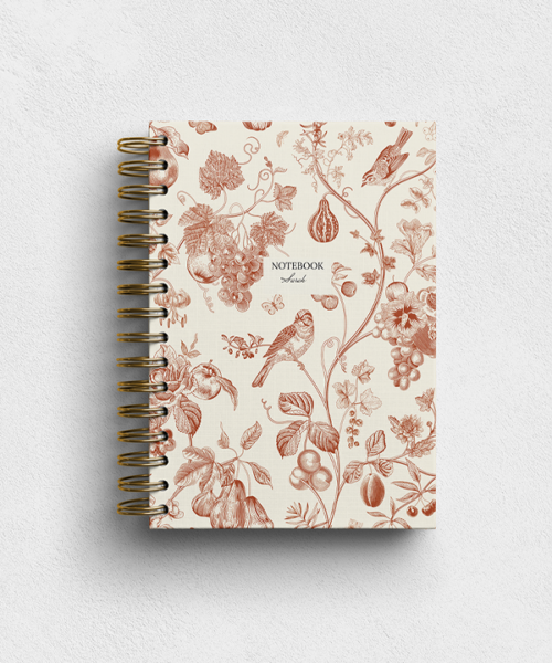 Orange Meadow Personalised Hardback Notebook - Ruled, Plain or Planner