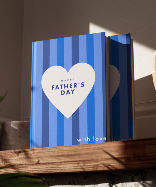 Personalised Father's Day Photo Album Blue