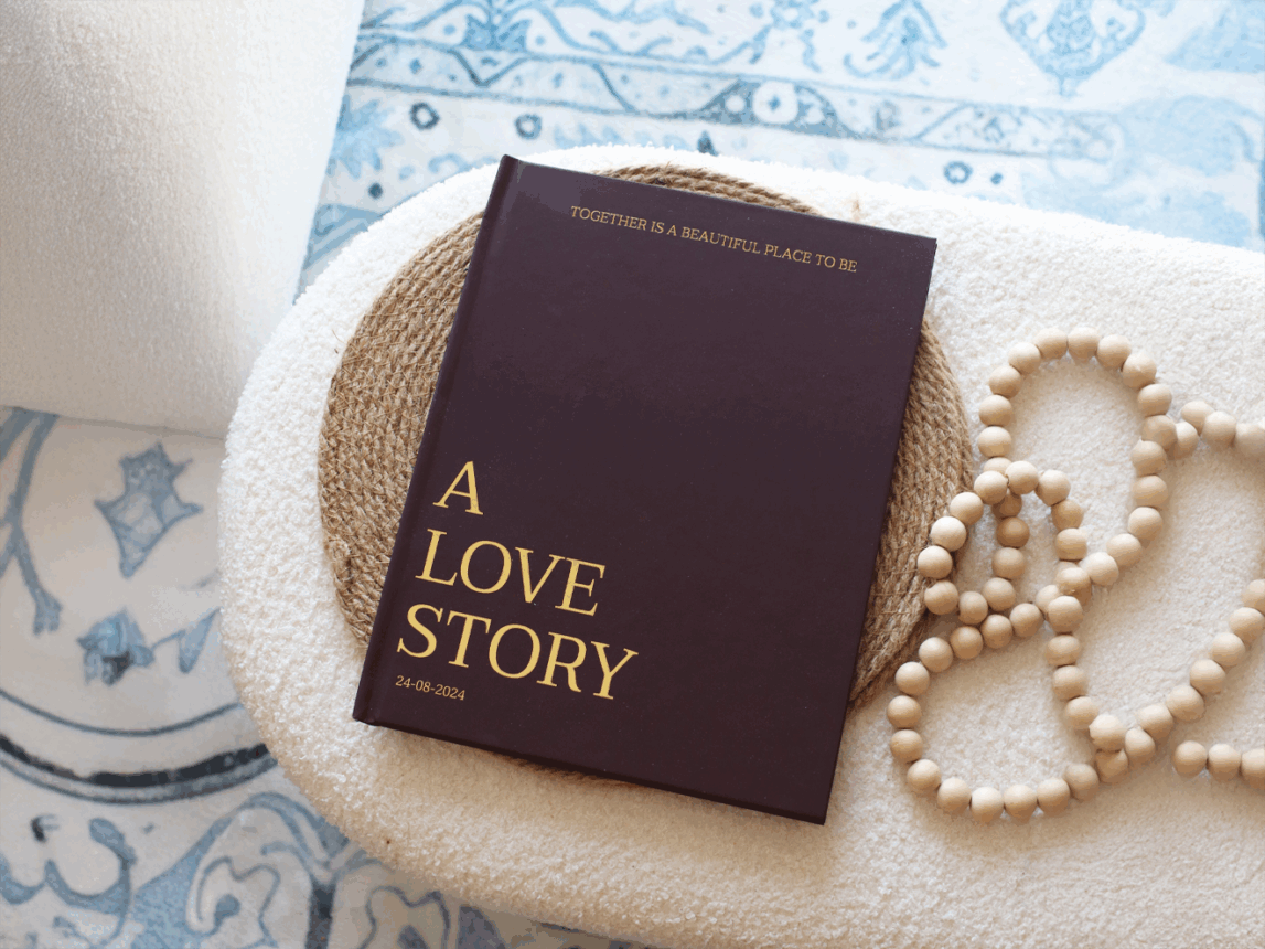A Love Story Foil Hardcover Coffee Table PhotoBook