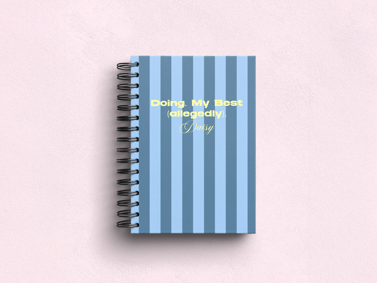 Doing My Best (Allegedly). Personalised Hardback Notebook - A5 or A6 - Ruled, Plain or Planner