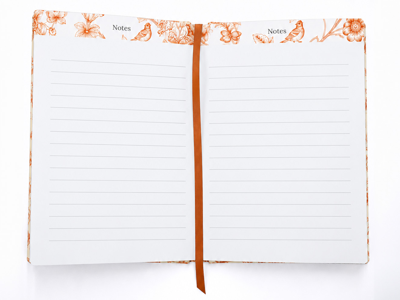 Orange Meadow Personalised Hardback Notebook - Ruled, Plain or Planner - Image 3
