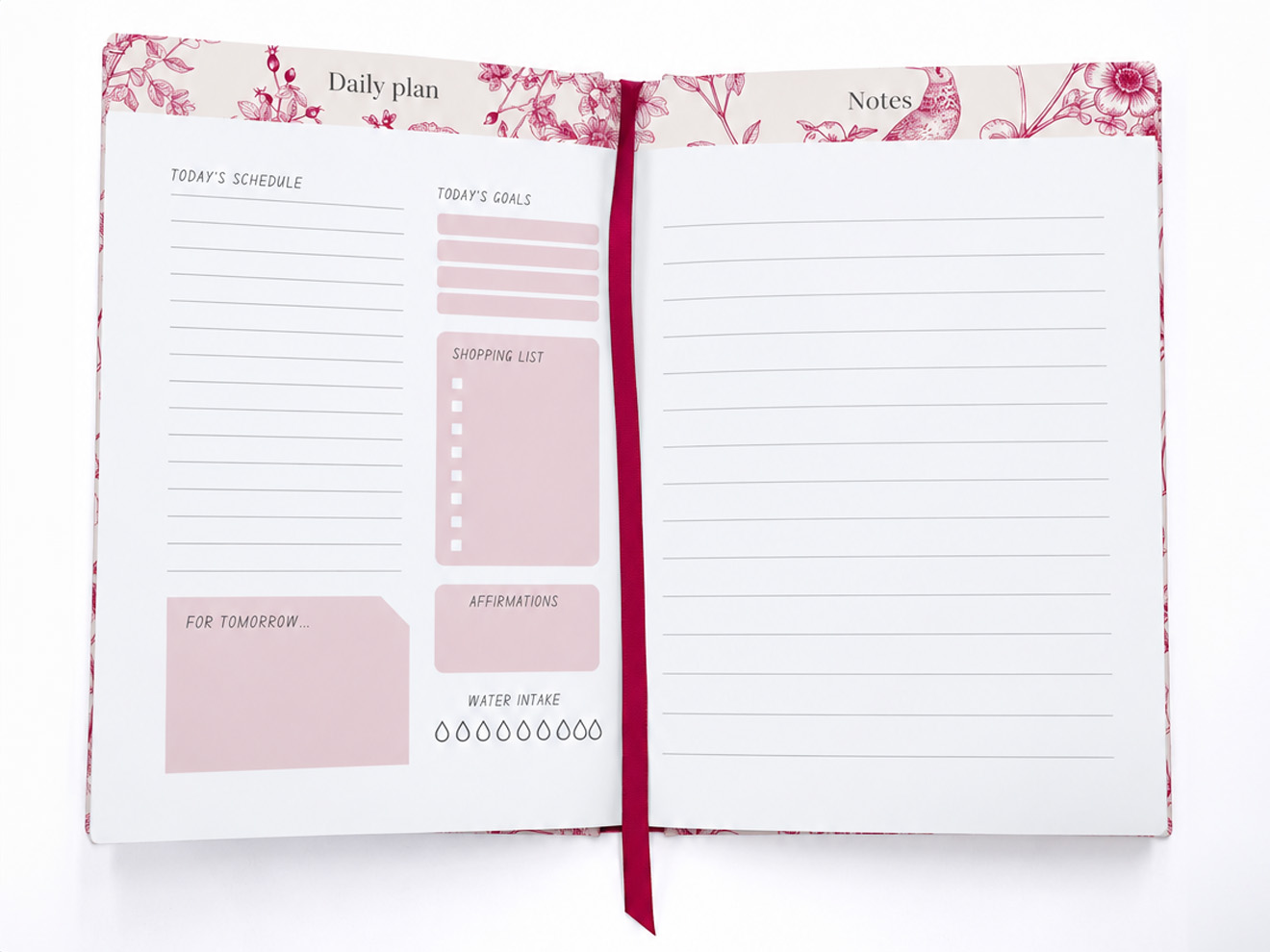 Pink Meadow Personalised Hardback Notebook - Ruled, Plain or Planner - Image 6