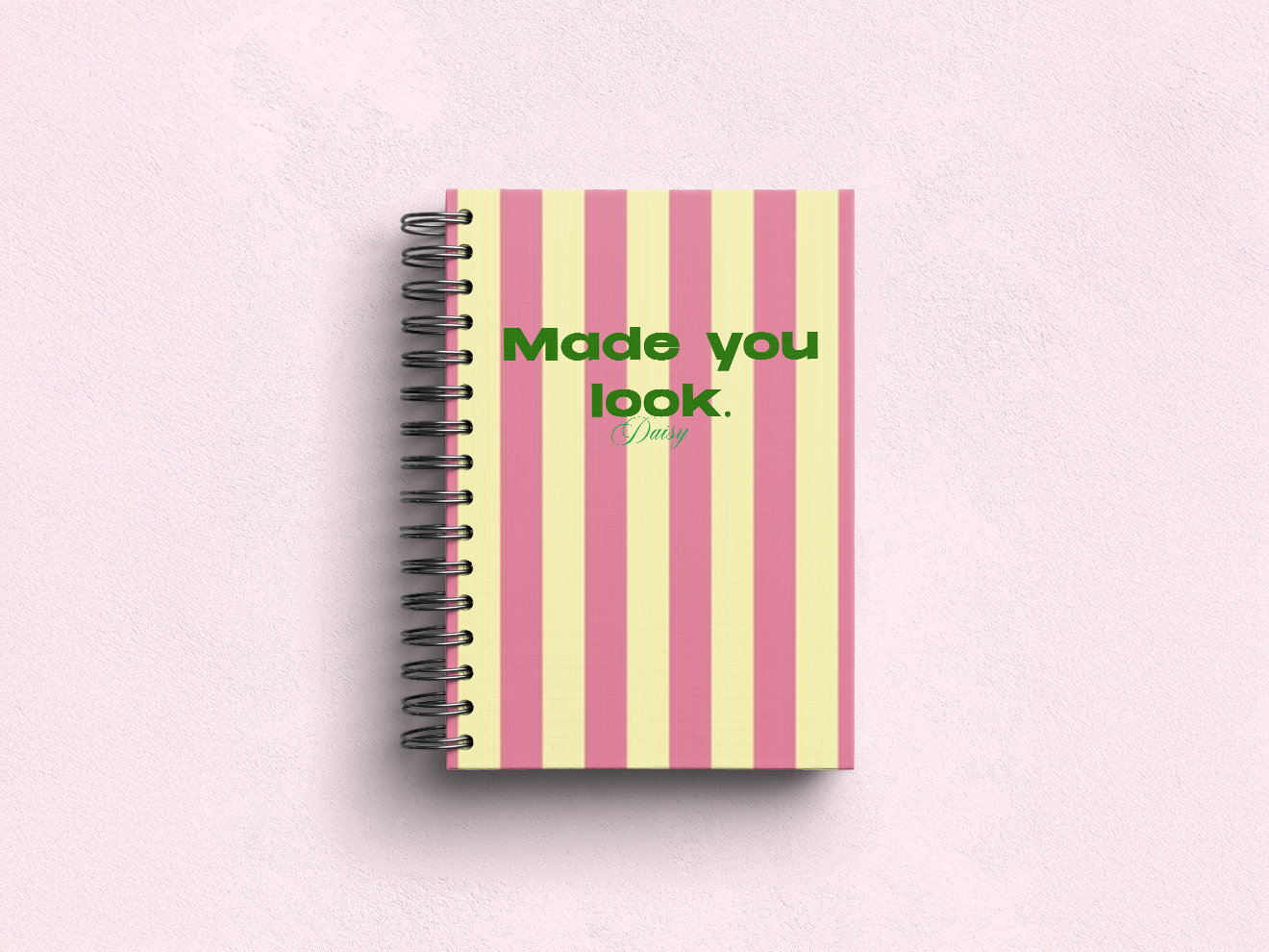 Made You Look. Personalised Hardback Notebook - A5 or A6 - Ruled, Plain or Planner