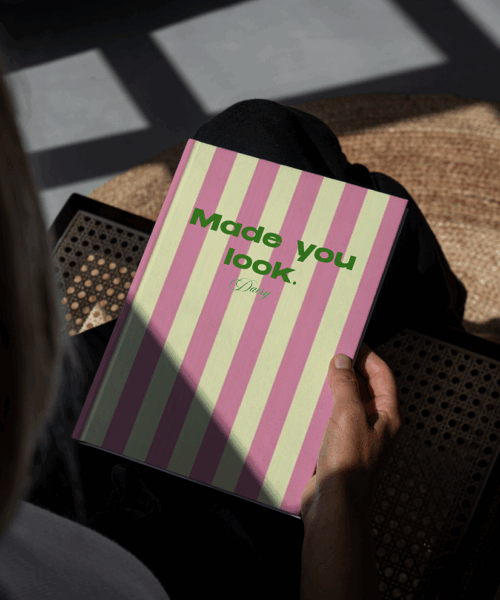 Alternative view of Made You Look. Personalised Hardback Notebook - A5 or A6 - Ruled, Plain or Planner