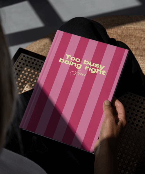 Alternative view of Too Busy Being Right Personalised Hardback Notebook - A5 or A6 - Ruled, Plain or Planner