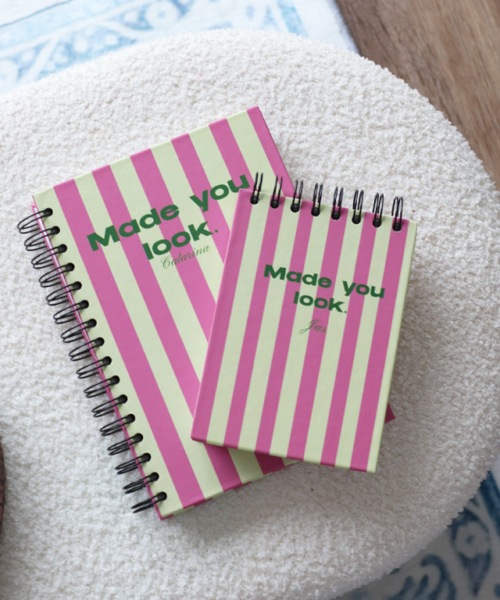 Alternative view of Made You Look. Personalised Hardback Notebook - A5 or A6 - Ruled, Plain or Planner