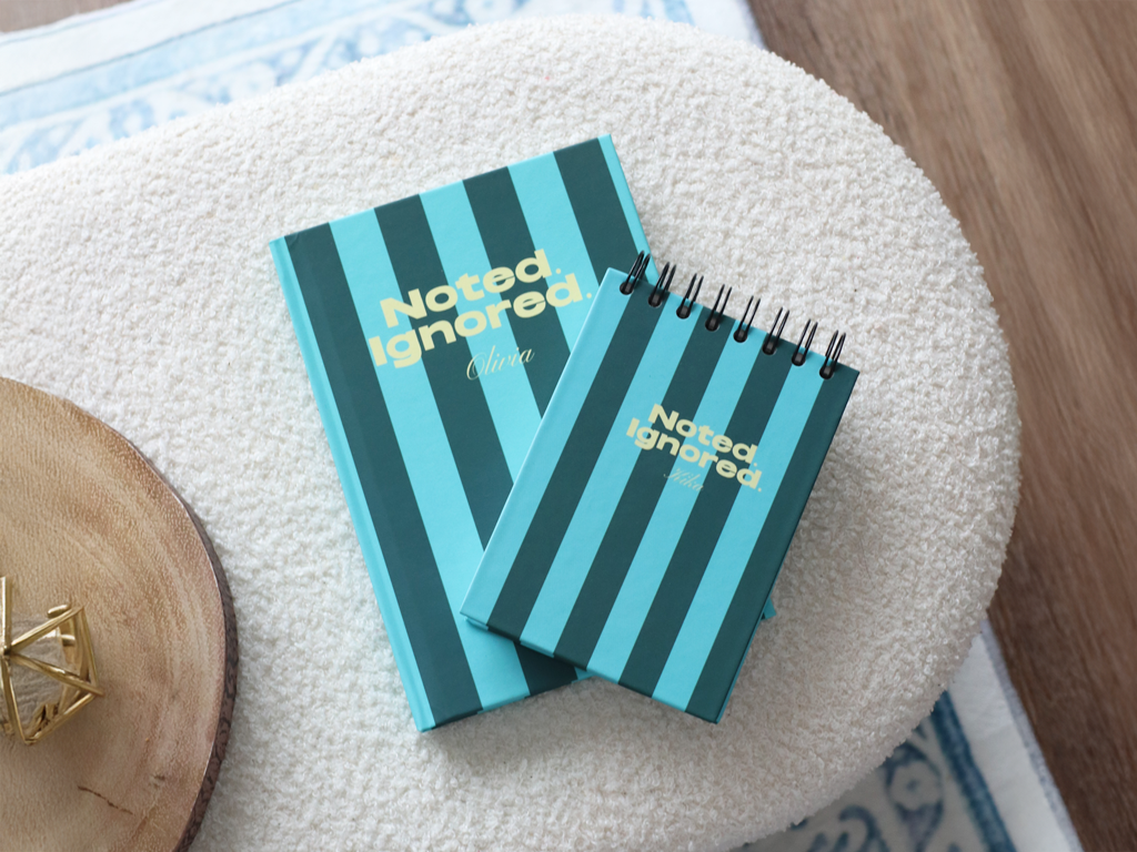Noted. Ignored. Personalised Hardback Notebook - A5 or A6 - Ruled, Plain or Planner - Image 3