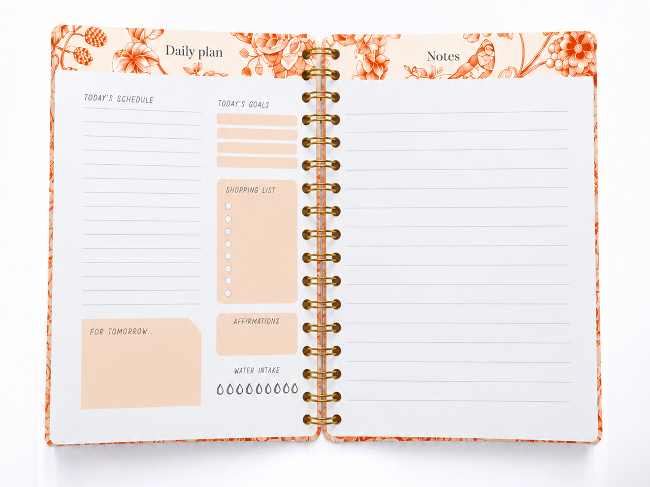 Orange Meadow Personalised Hardback Notebook - Ruled, Plain or Planner - Image 8