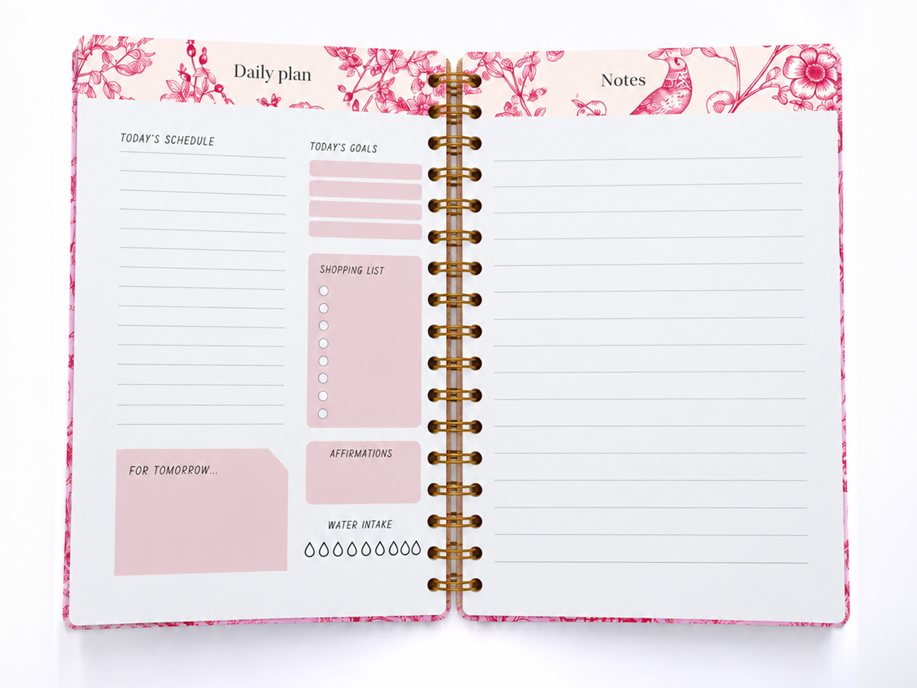 Pink Meadow Personalised Hardback Notebook - Ruled, Plain or Planner - Image 9