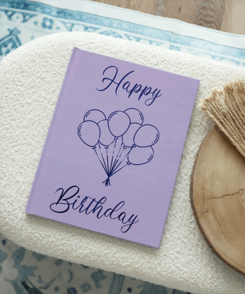 Birthday Balloons Foil Hardcover Coffee Table PhotoBook
