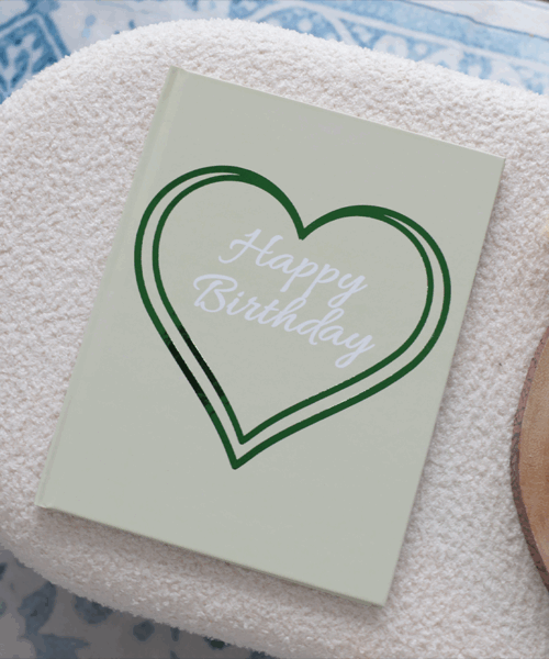 Birthday Hearts Foil Hardcover Coffee Table PhotoBook
