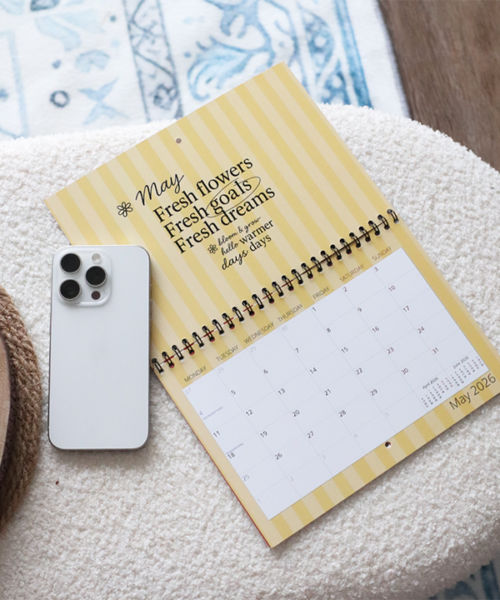 Stripped A5 Personalised Landscape Wall Calendar