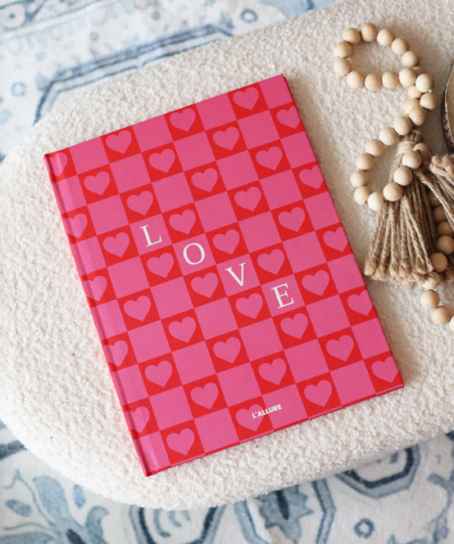 Heart Checkered Hardcover Coffee Table Book