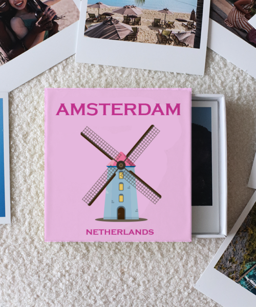 Amsterdam Pink Photo Prints Box