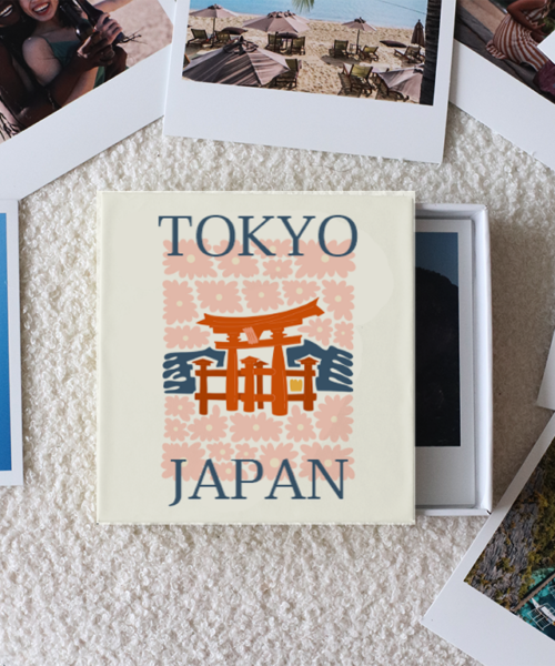 Tokyo Japan Pink Photo Prints Box