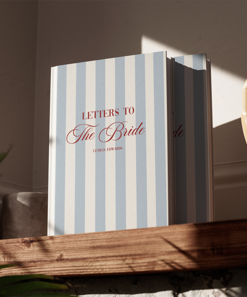 Letters To The Bride Blue Striped Photobook