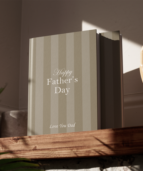 Father's Day Striped Hardcover Photobook