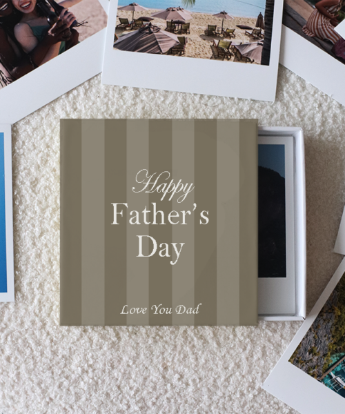 Father’s Day Striped Photo Prints Box