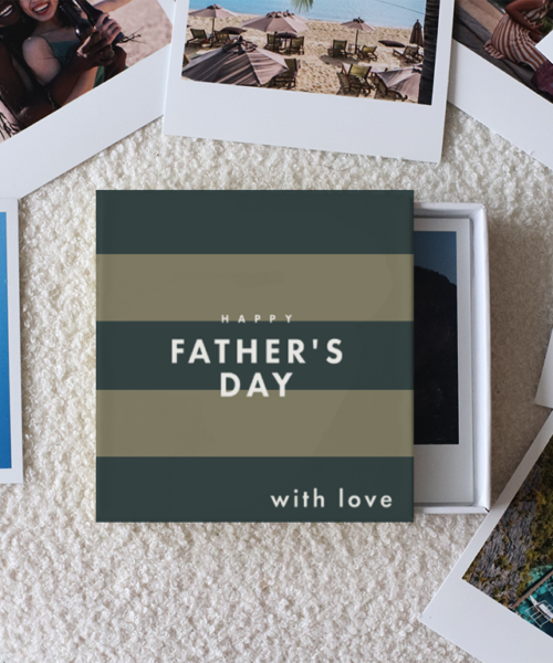 Happy Father’s Day Green Photo Prints Box