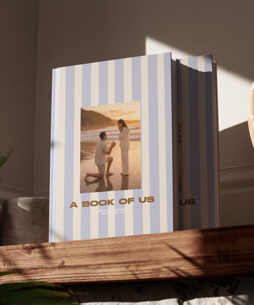 A Book Of Us Striped Hardcover Photobook