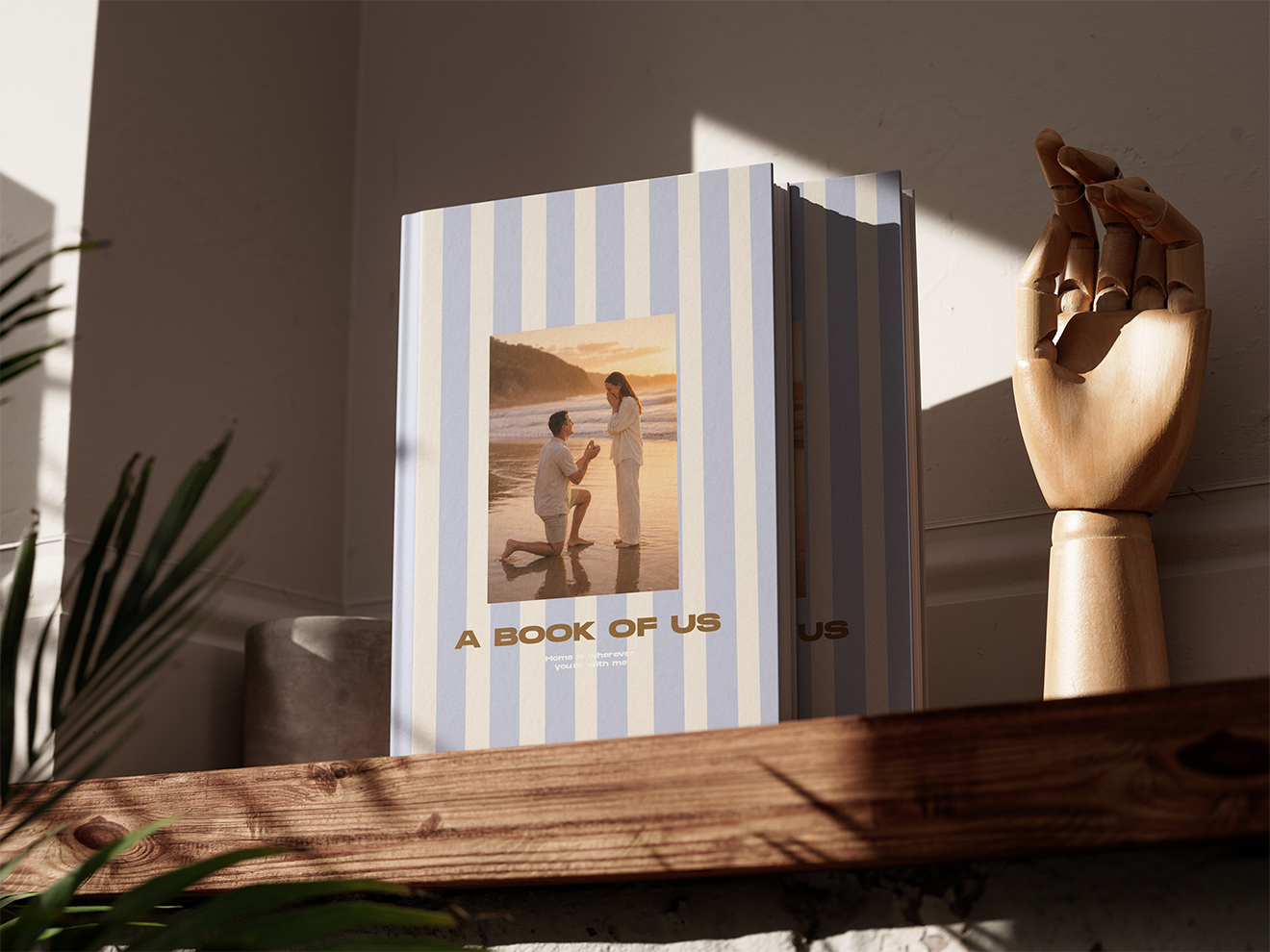 A Book Of Us Striped Hardcover Photobook