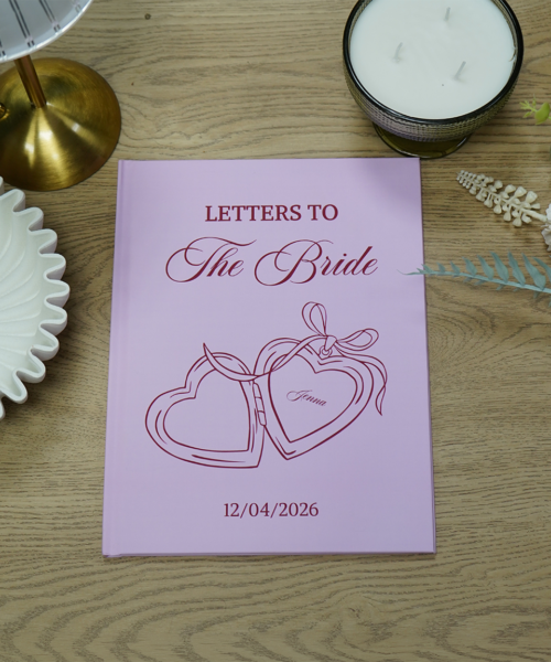 Letters To The Bride Pink Hardcover Photobook