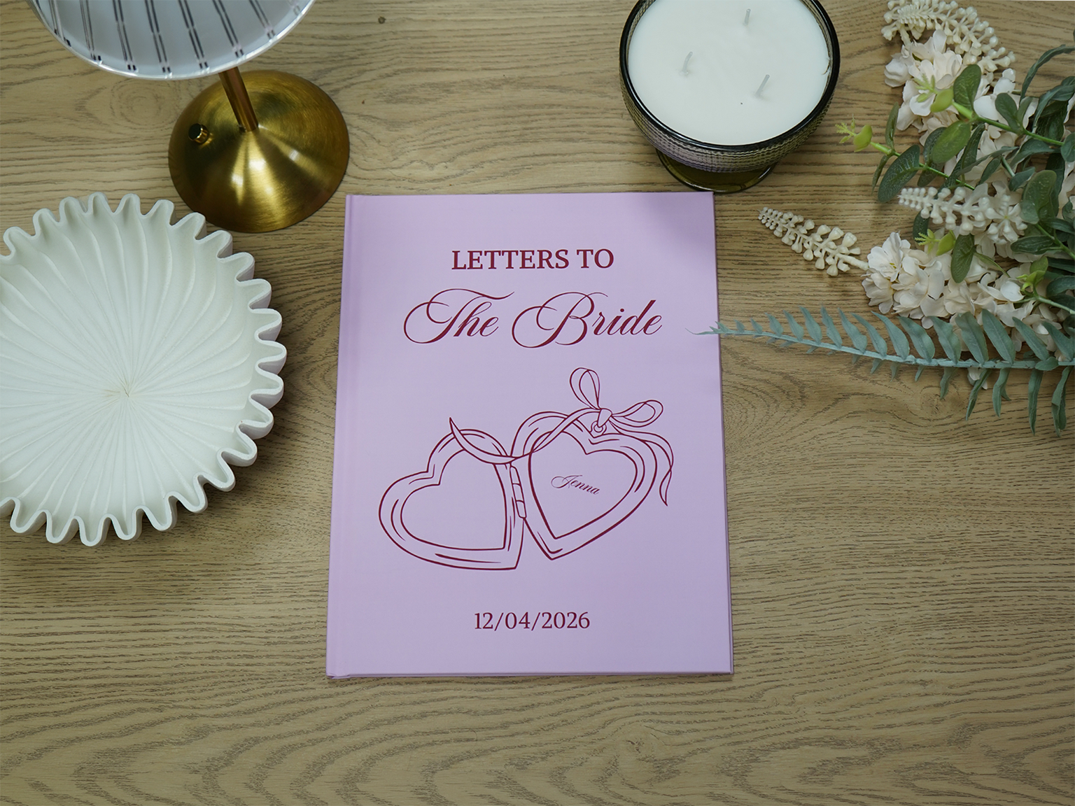 Letters To The Bride Pink Hardcover Photobook
