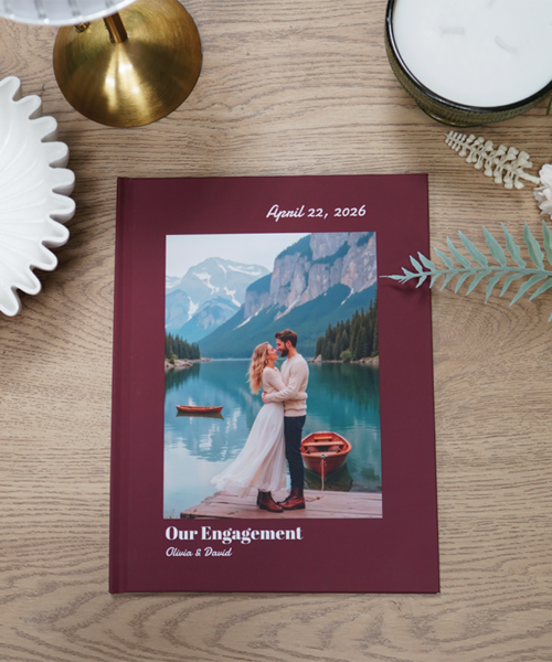 Alternative view of Our Engagement Red Hardcover Photobook