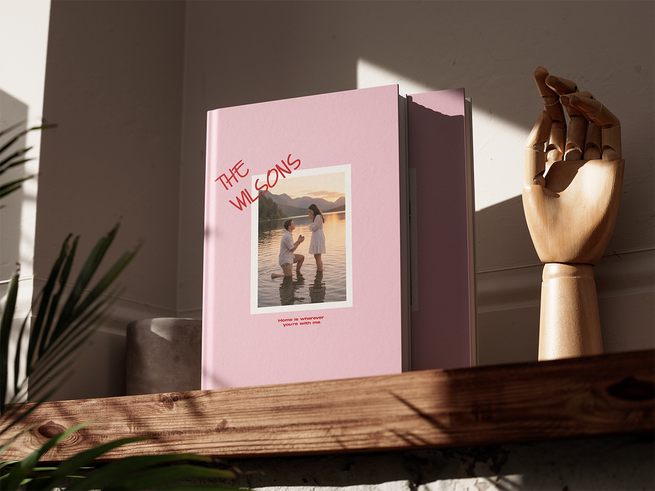 Home Is Wherever You're With Me Pink Hardcover Photobook