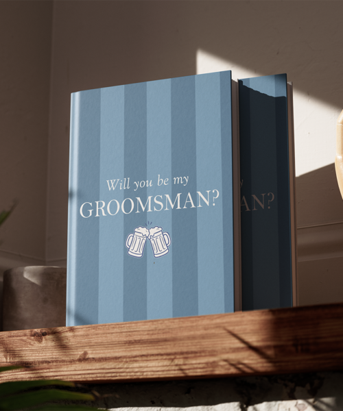 Groomsman Striped Hardcover Photobook
