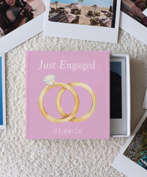 Just Engaged Photo Prints Box