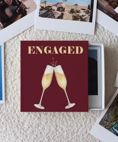 We're Engaged Photo Prints Box